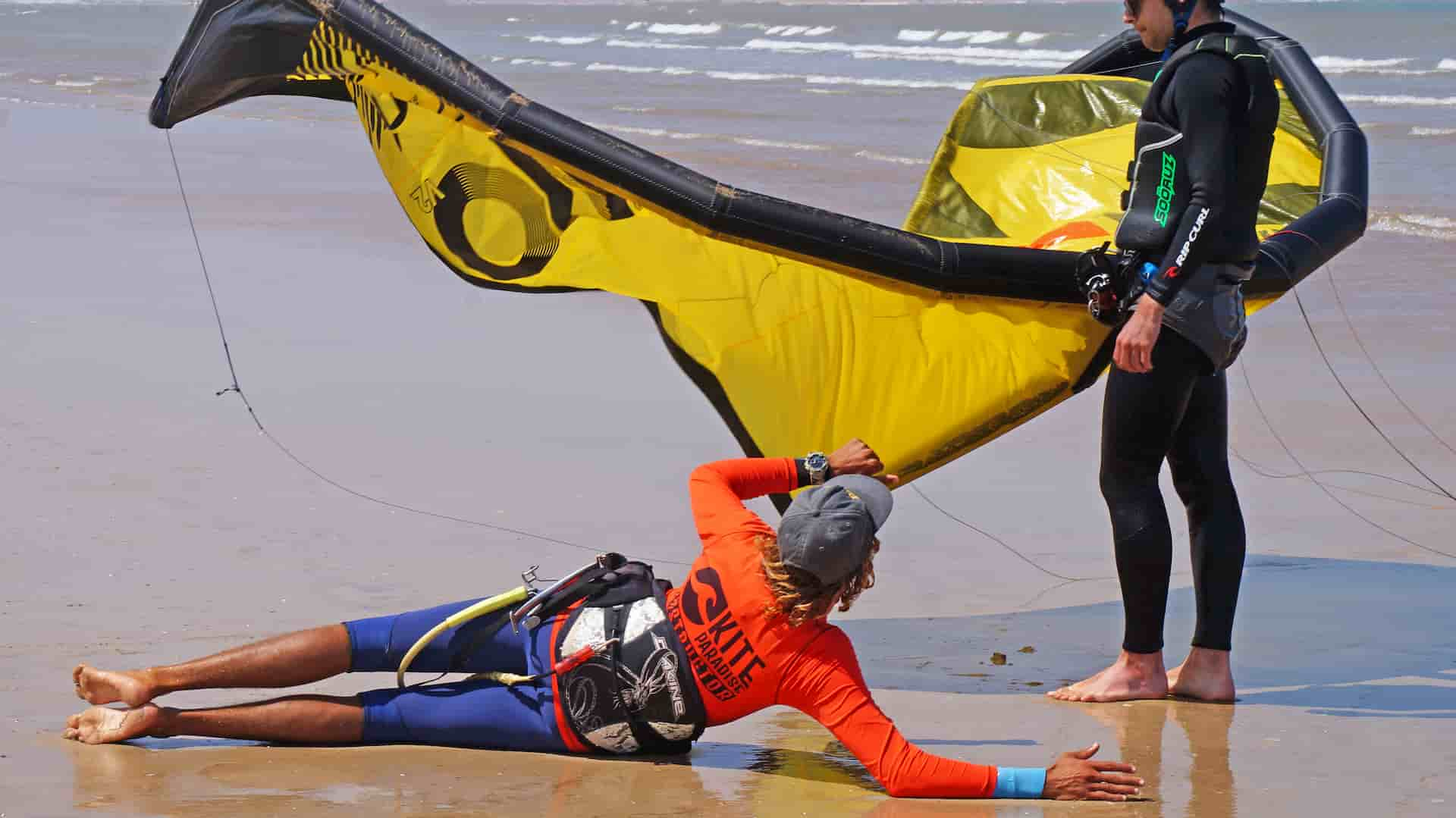 Kitesurf nage tractée